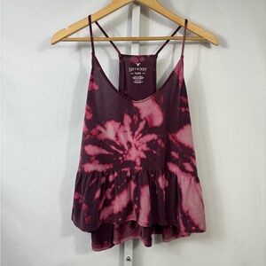 American Eagle Outfitters Maroon Tie-Dye Camisole